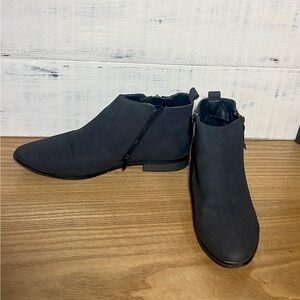 Black Faux Suede Ankle Boots- Aeropostale